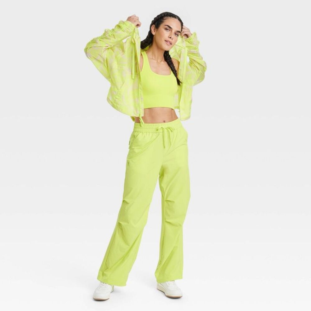JoyLab -  Women's Zip-Up Winter Hooded Packable Windb Yellow - Picture 3 of 3